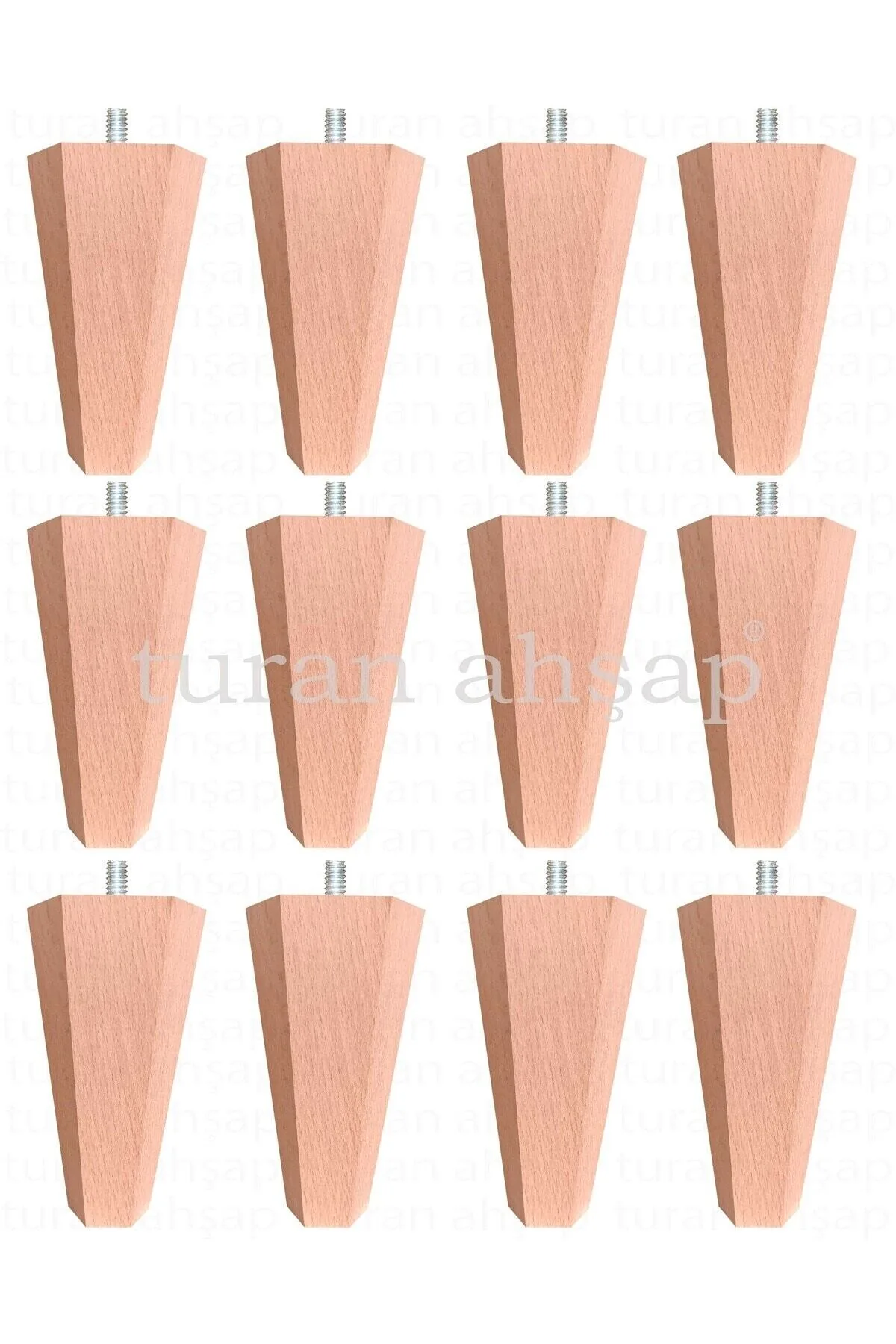 Ahşap Koltuk-kanepe Ayağı 12'li Set