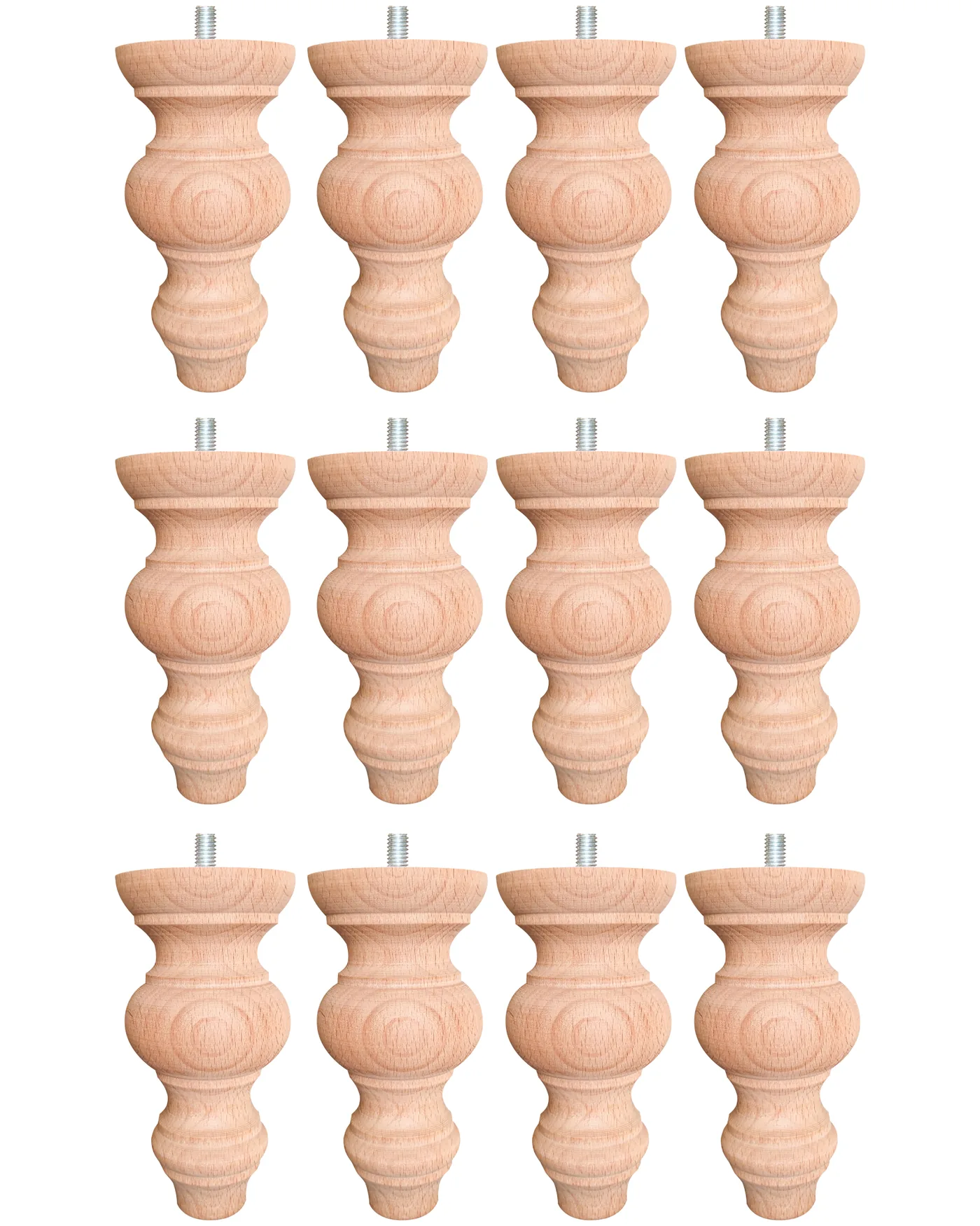 Ahşap Koltuk-kanepe Ayağı 12'li Set