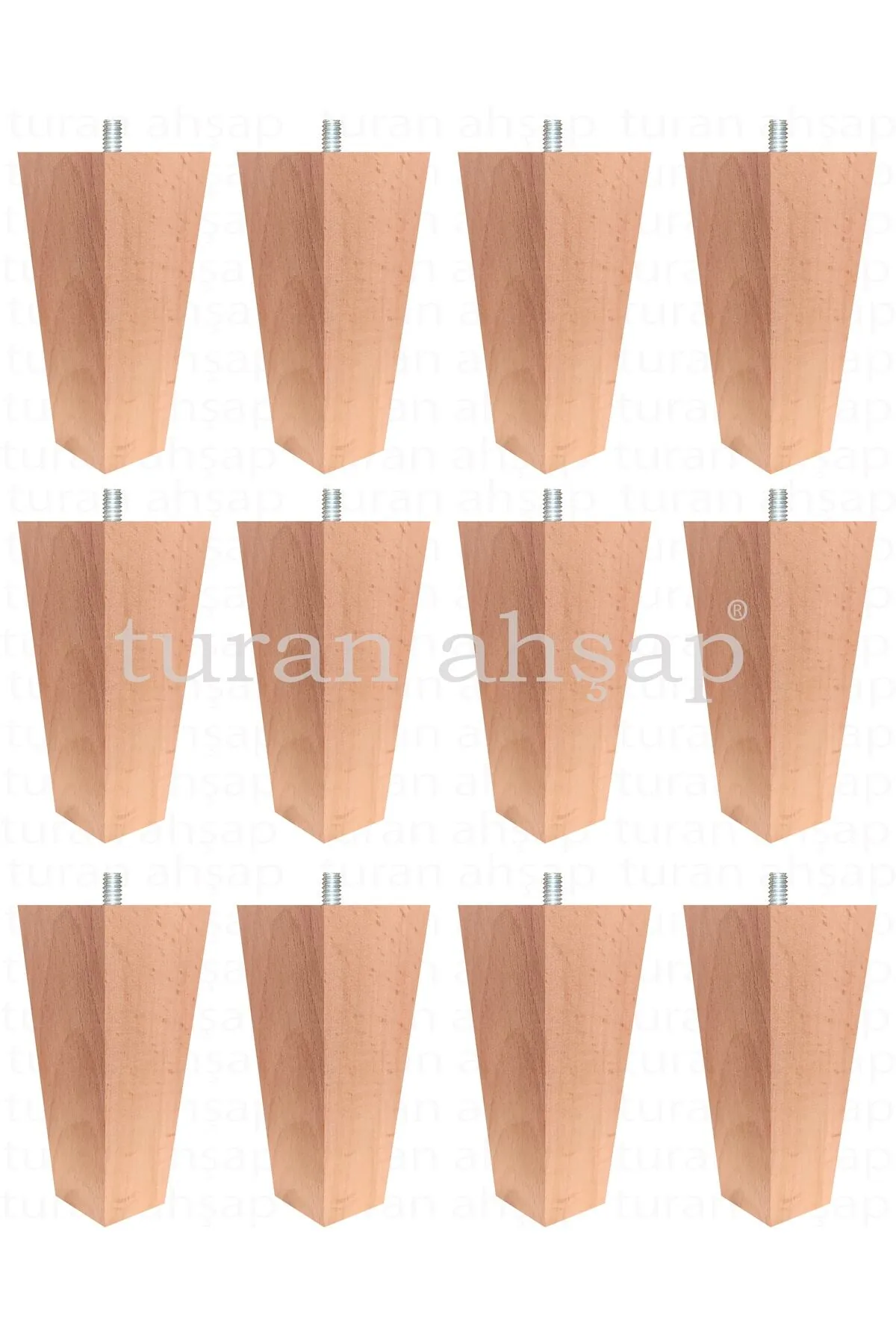 Ahşap Koltuk-kanepe Ayağı 12'li Set