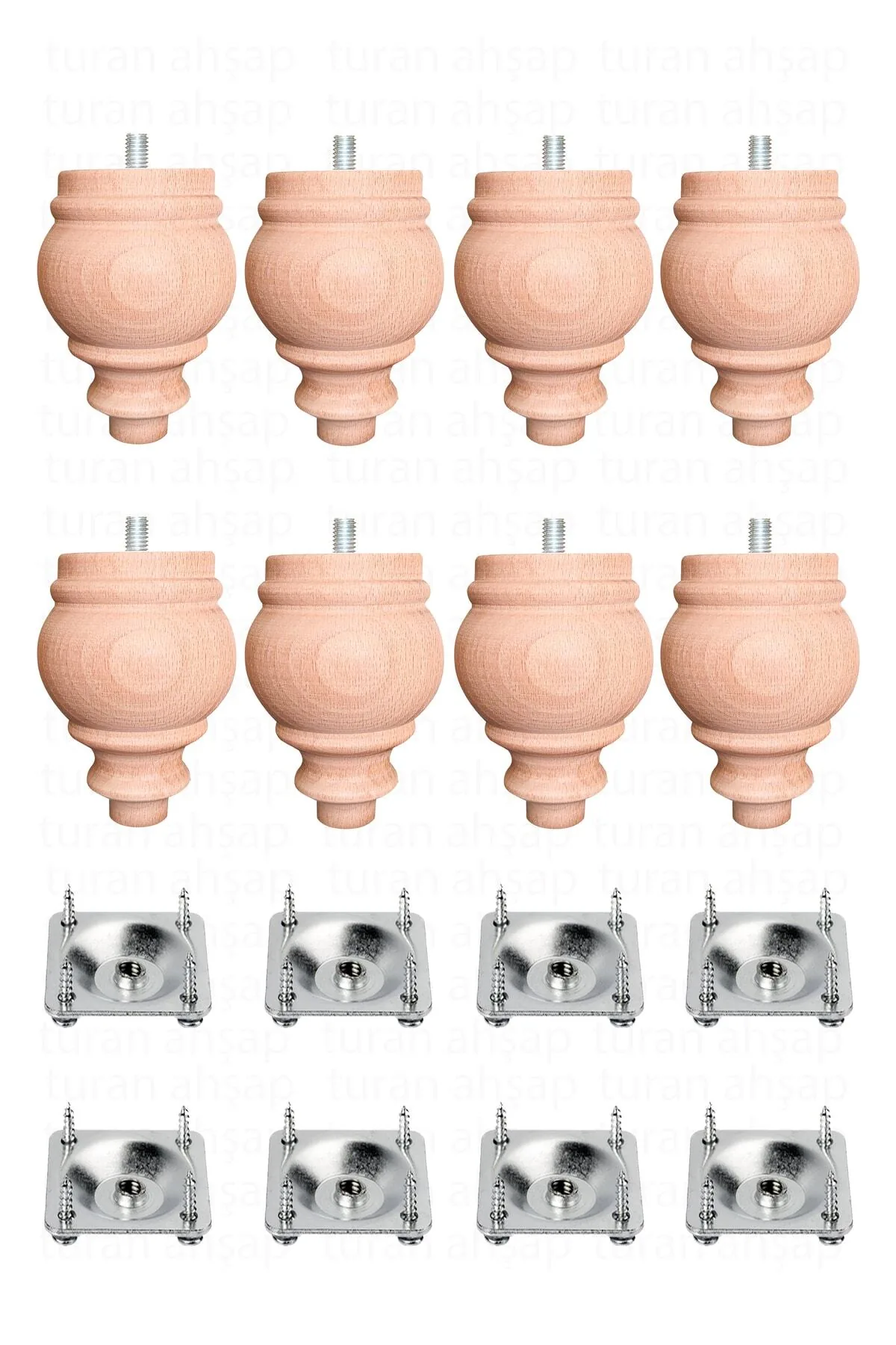 Ahşap Koltuk-kanepe Ayağı 8 li set
